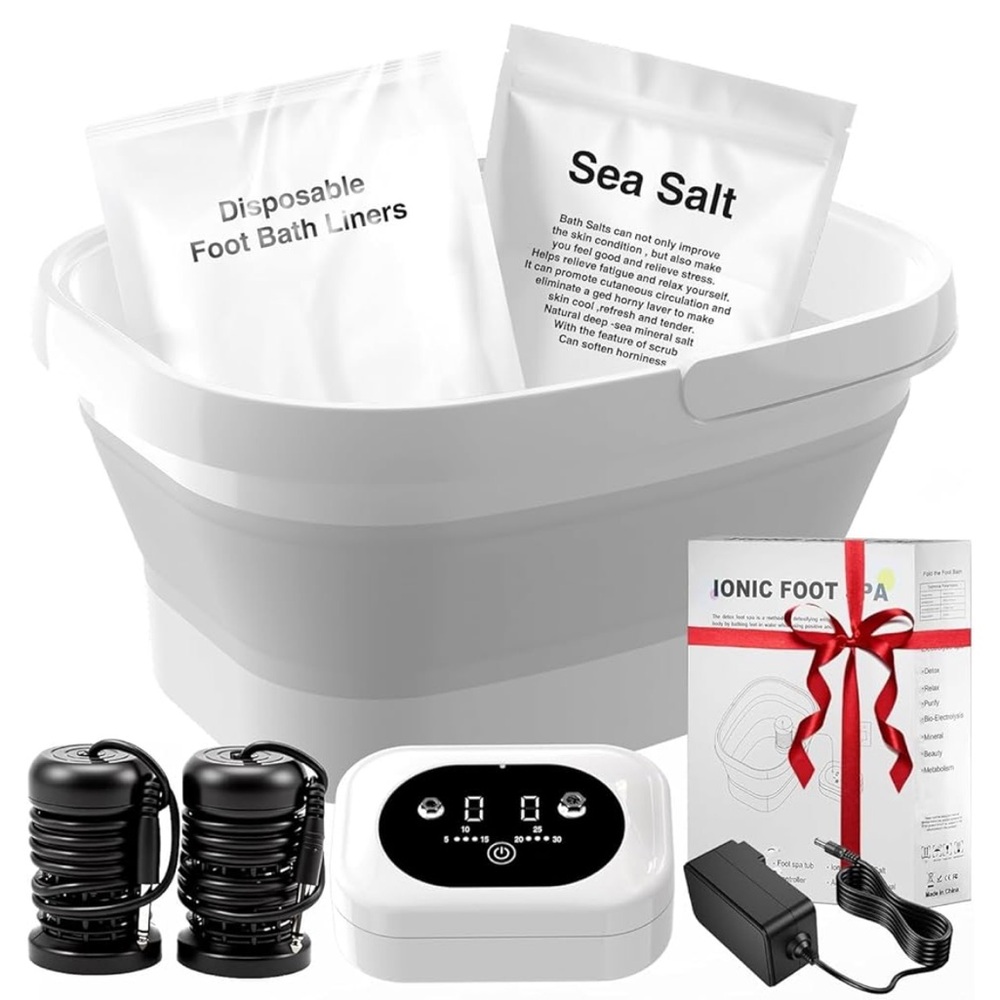 Ionic Foot Bath Detox Machine,Foot Detox Foot Bath Soak Tub with 2 Arrays